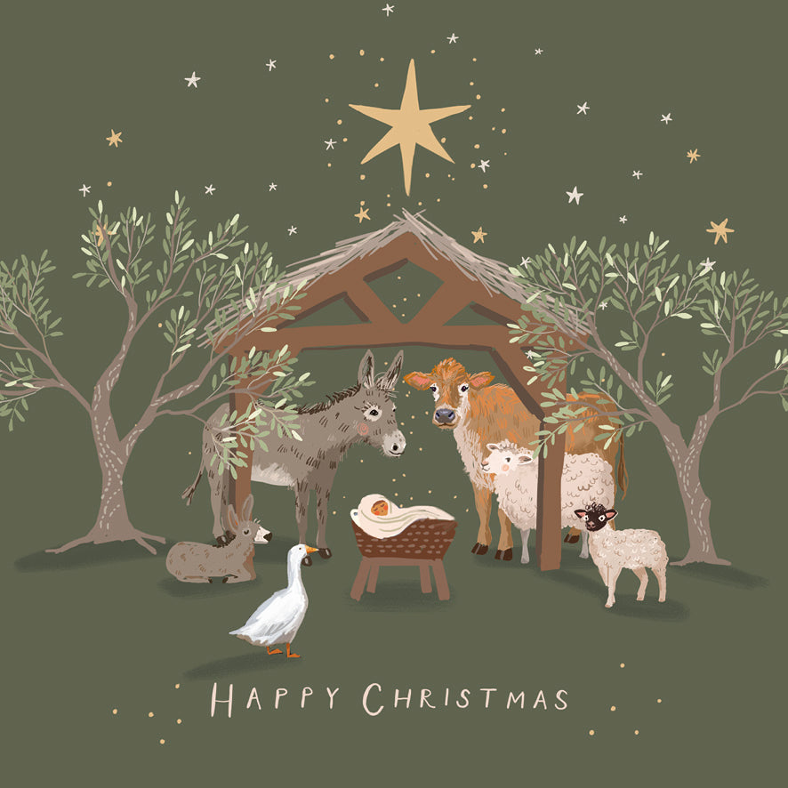 Christmas Card - By the Manger